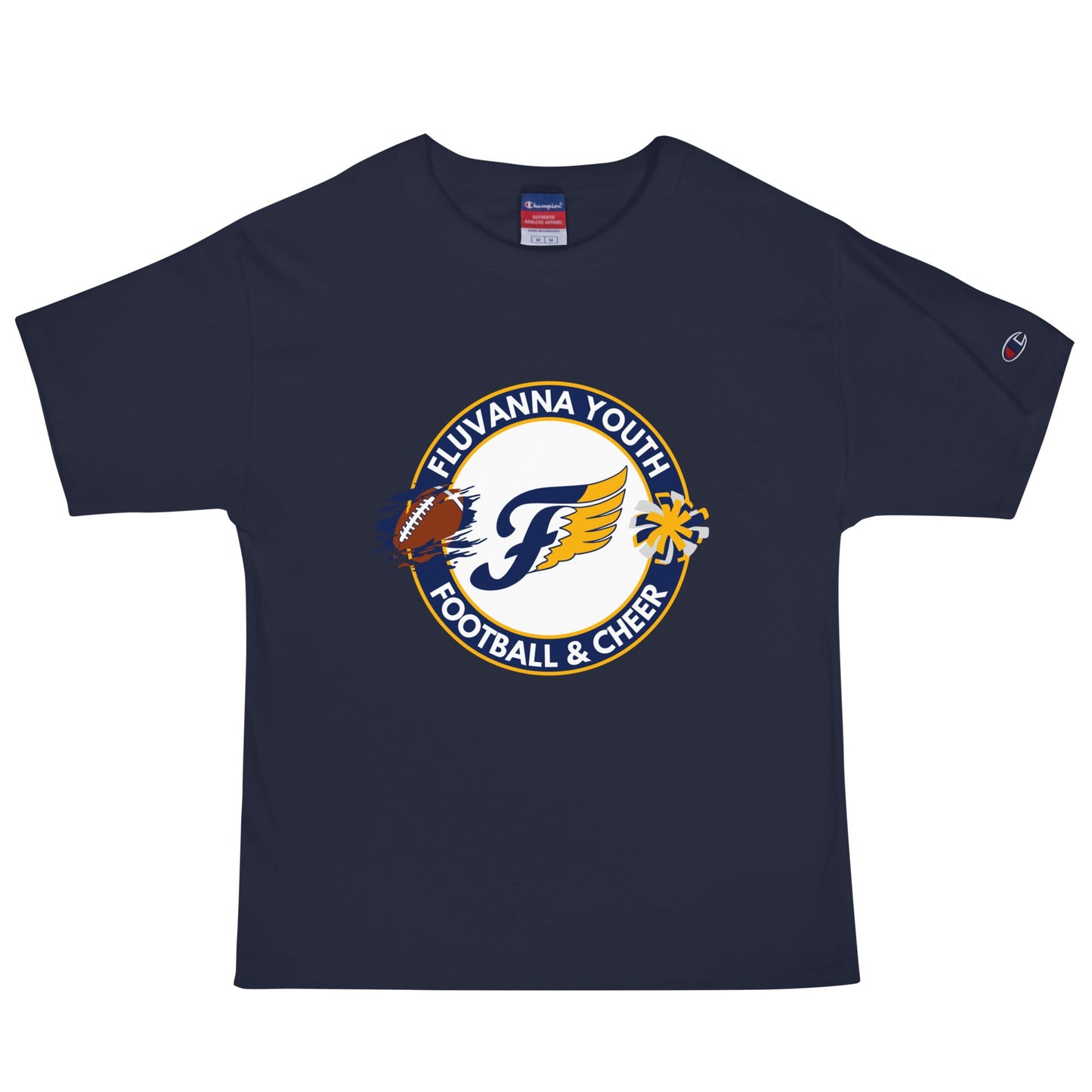 Signature | Champion T-Shirt | Fluvanna Youth Football and Cheer | Badge Logo