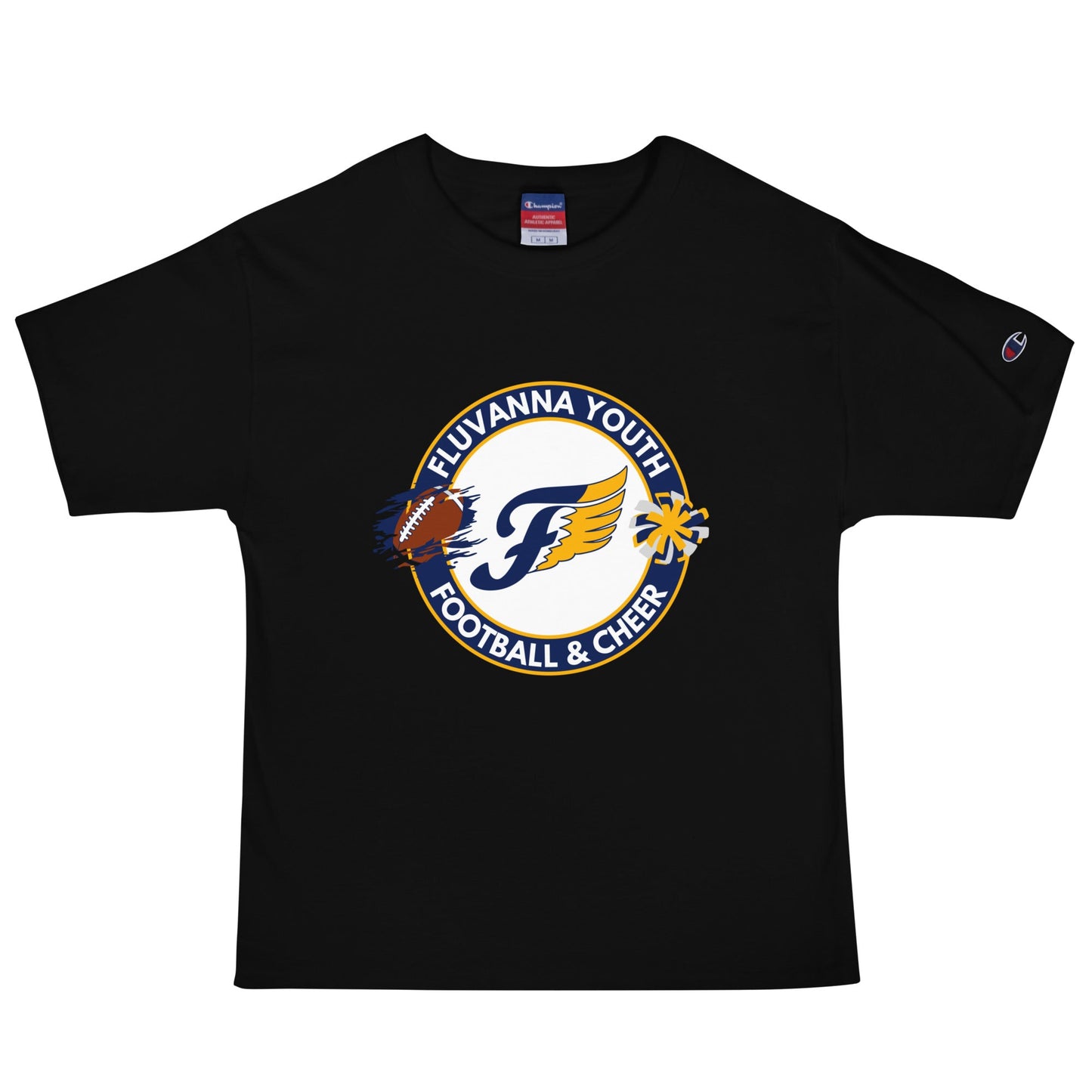 Signature | Champion T-Shirt | Fluvanna Youth Football and Cheer | Badge Logo