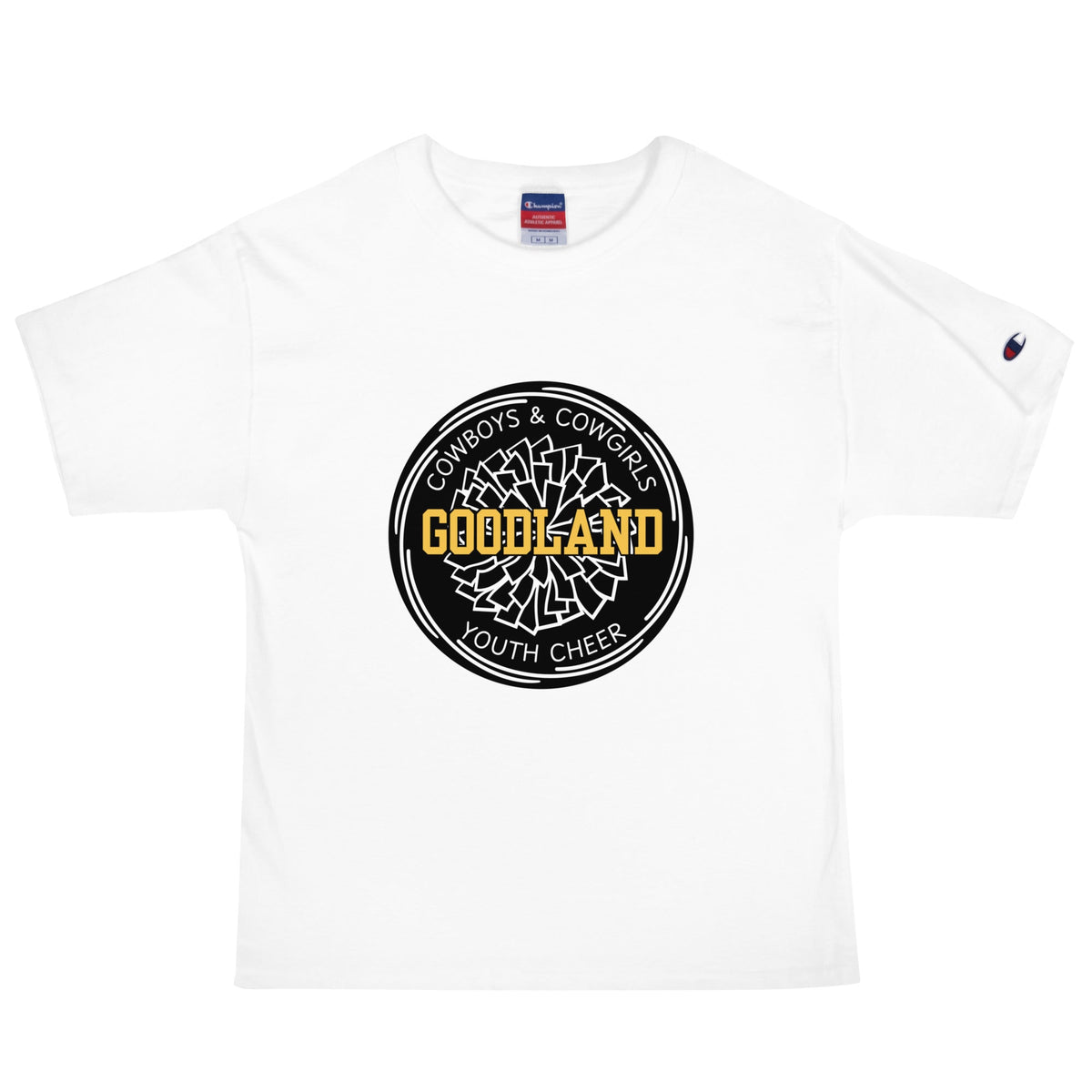 Signature | Champion T-Shirt | Goodland Youth Cheer | Badge Logo
