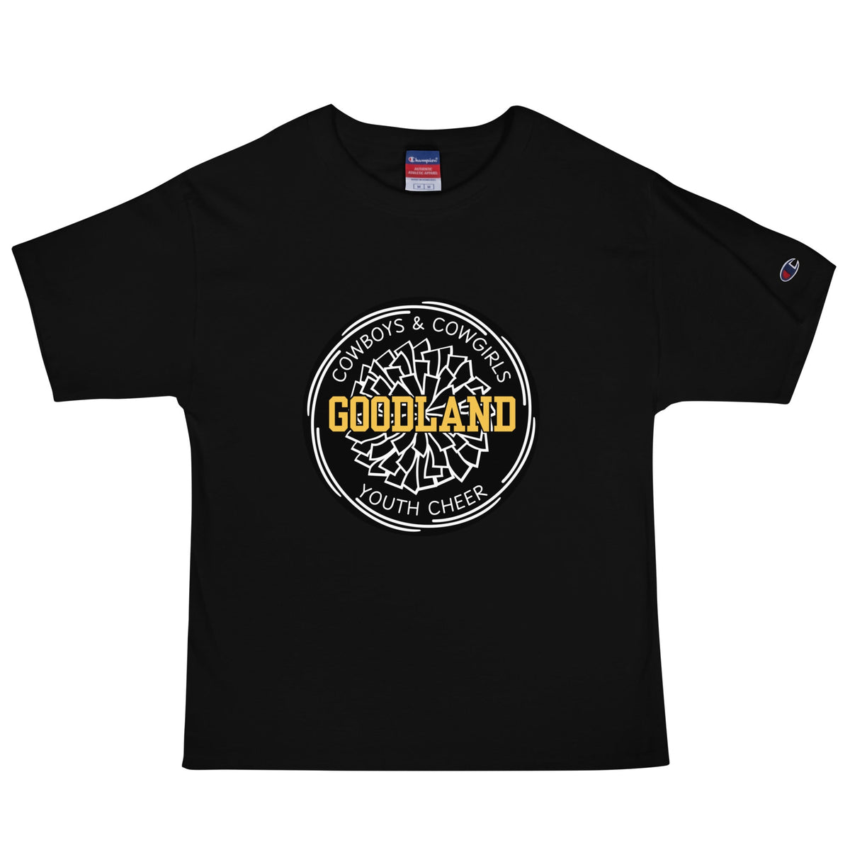Signature | Champion T-Shirt | Goodland Youth Cheer | Badge Logo
