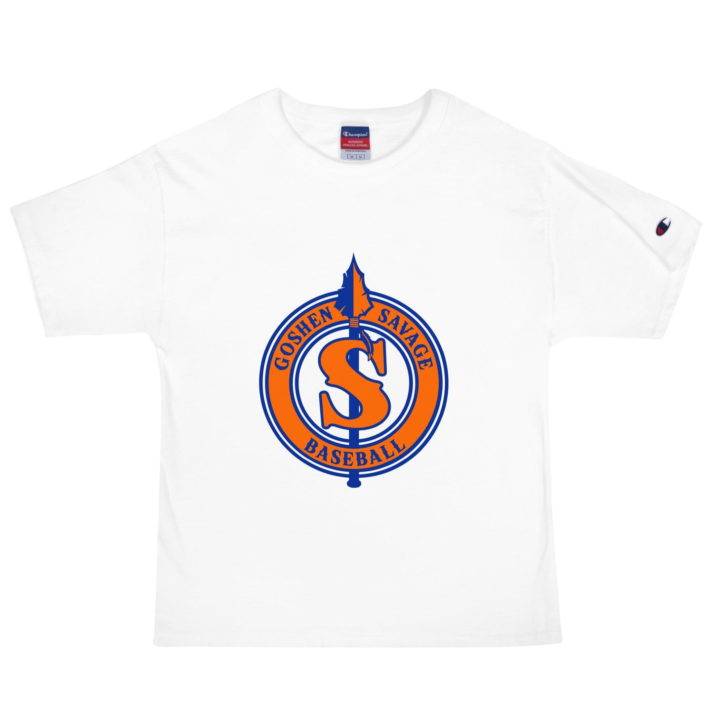Signature | Champion T-Shirt | Goshen Savage Baseball | Badge Logo