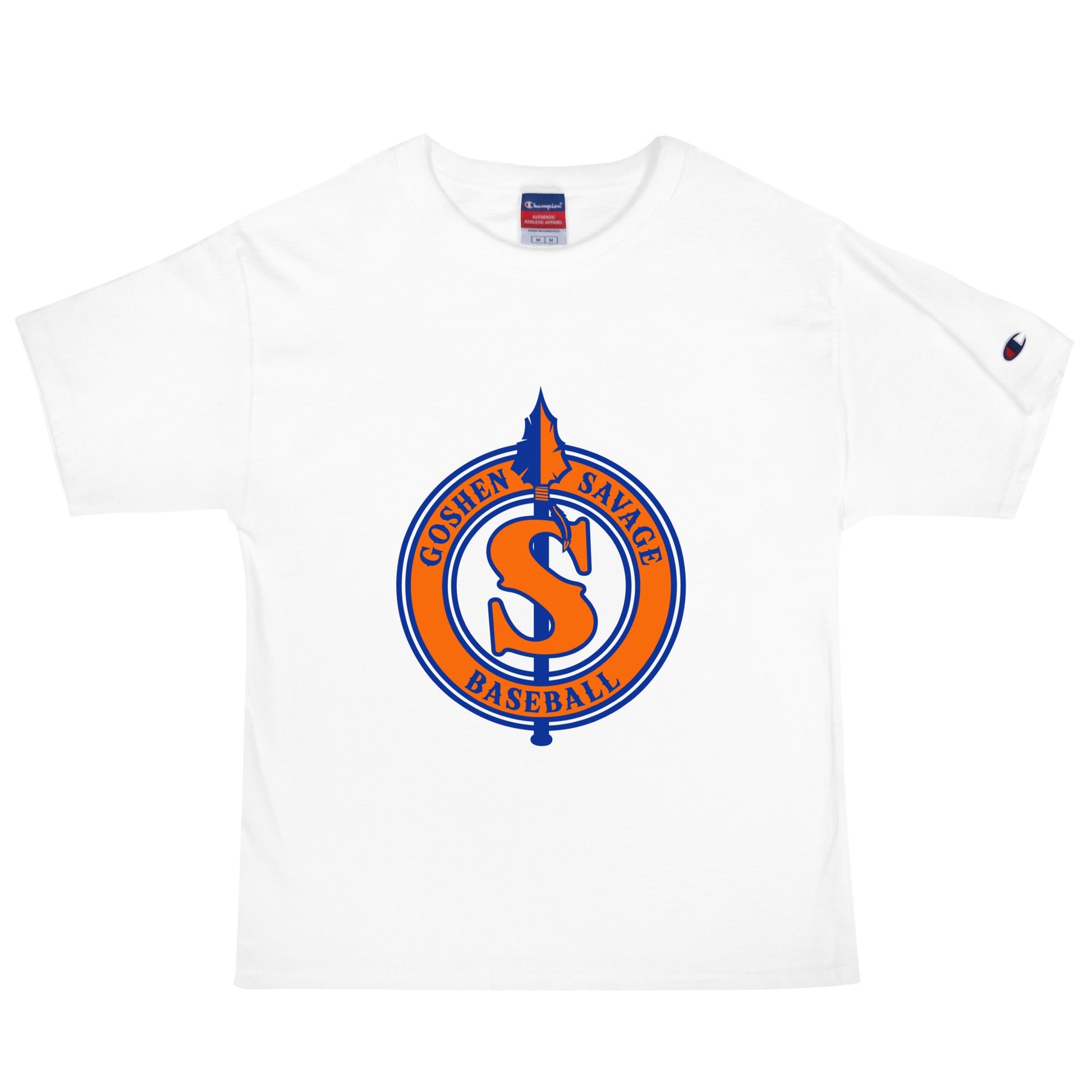 Signature | Champion T-Shirt | Goshen Savage Baseball | Badge Logo