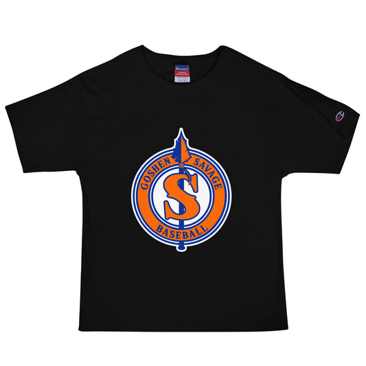 Signature | Champion T-Shirt | Goshen Savage Baseball | Badge Logo