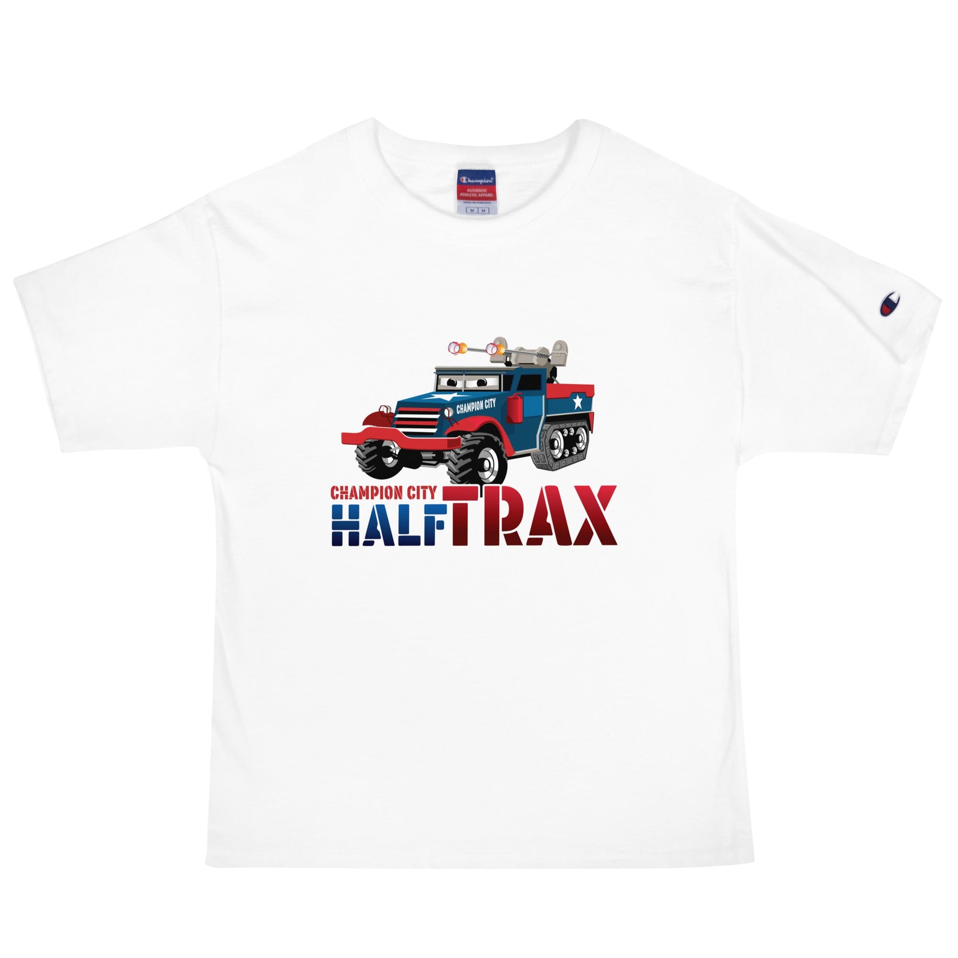 Signature | Champion T-Shirt | Half Trax Baseball | Mascot Logo