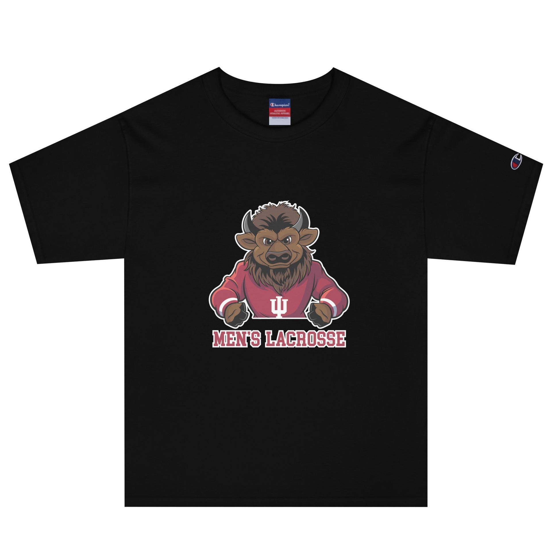 Signature | Champion T-Shirt | Indiana University Lacrosse | Mascot Logo
