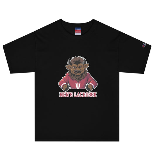 Signature | Champion T-Shirt | Indiana University Lacrosse | Mascot Logo