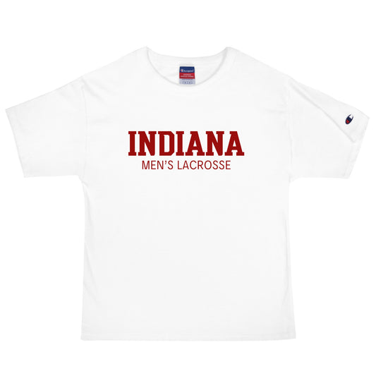 Signature | Champion T-Shirt | Indiana University Lacrosse | Script Logo