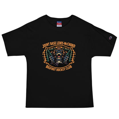Signature | Champion T-Shirt | JBLM Bigfoot Hockey Team | Mascot Logo
