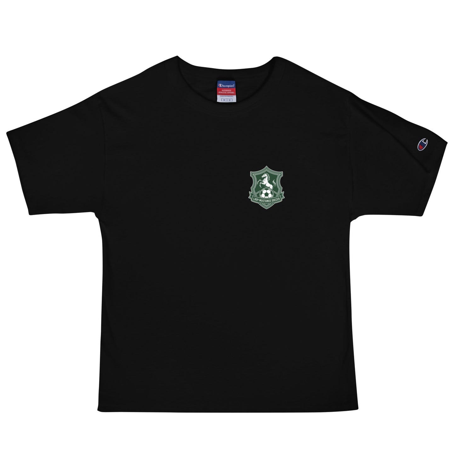 Signature | Champion T-Shirt | JFK Memorial Lady Mustang Soccer | Pocket Logo