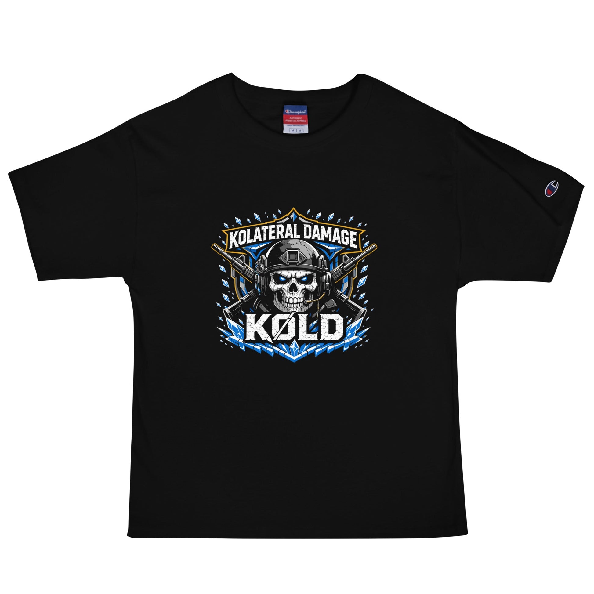 Signature | Champion T-Shirt | Kolateral Damage E-Sports | Emblem Logo