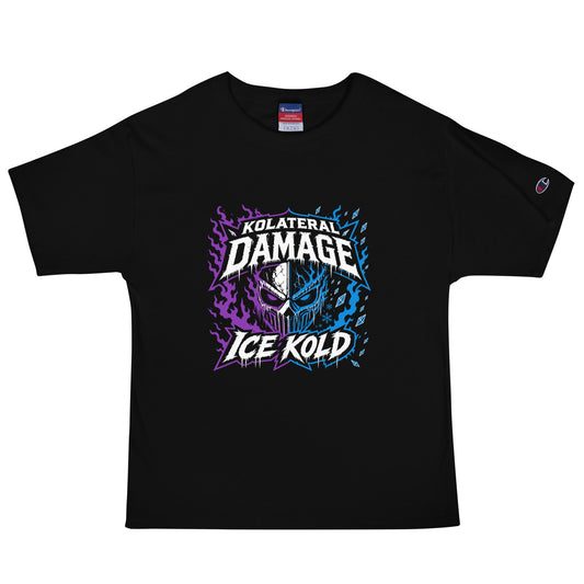 Signature | Champion T-Shirt | Kolateral Damage E-Sports | Ice Kold Crest Logo