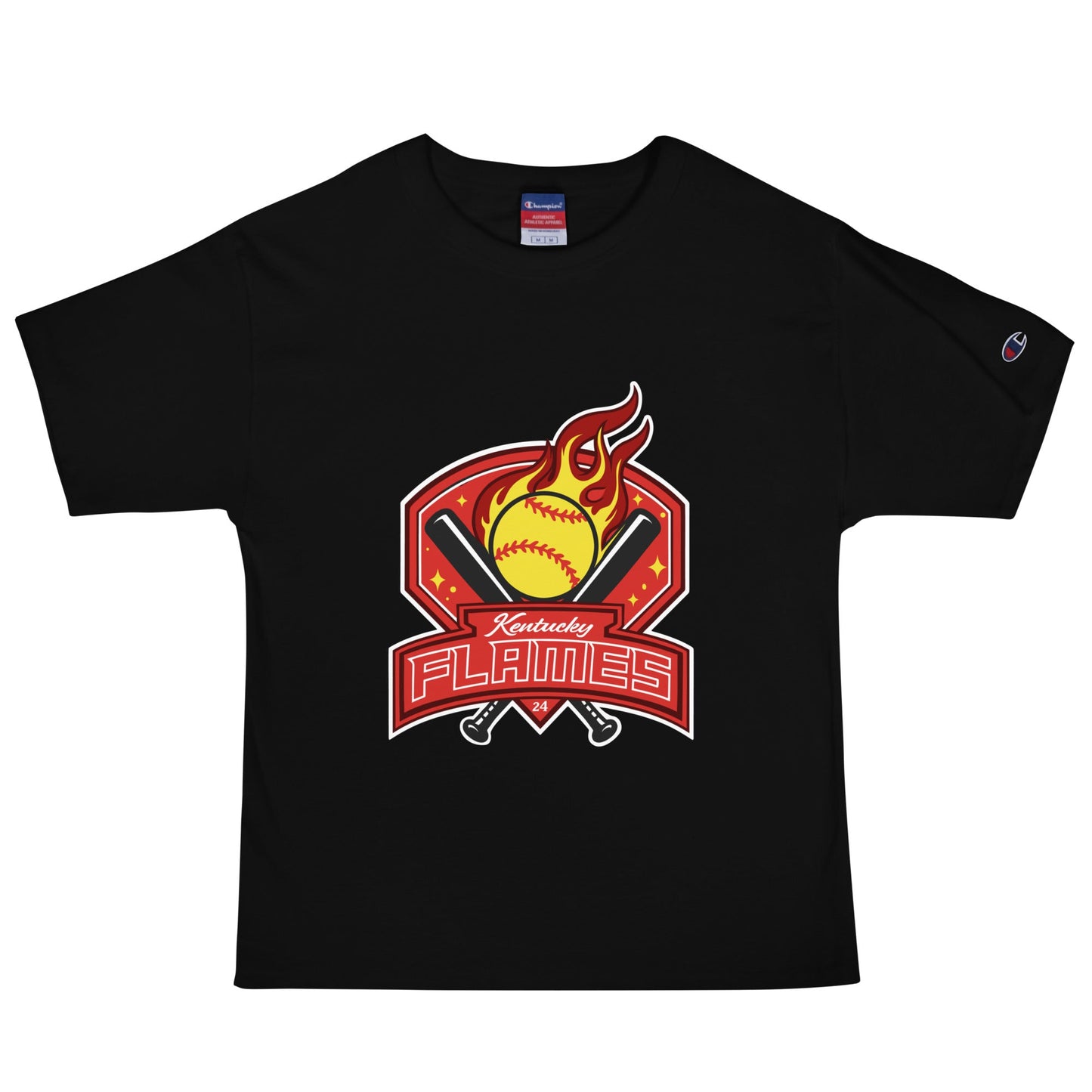 Signature | Champion T-Shirt | KY Flames | Emblem Logo