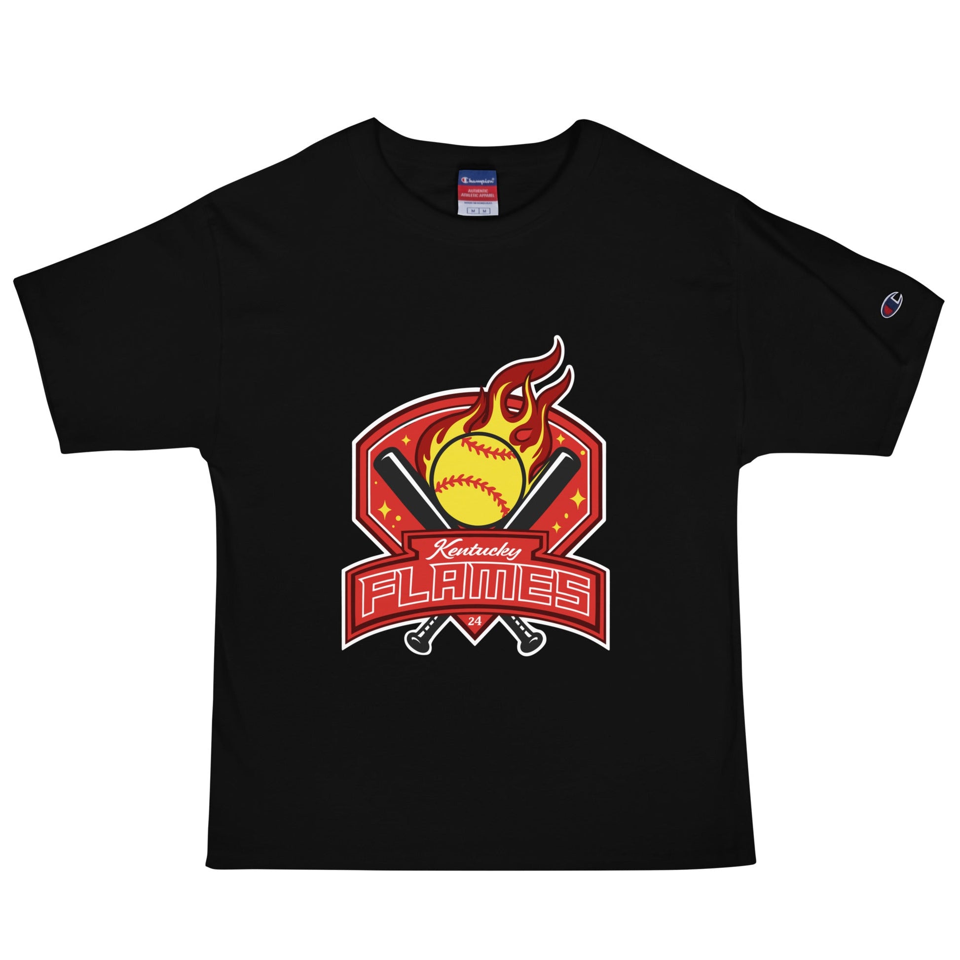 Signature | Champion T-Shirt | KY Flames | Emblem Logo