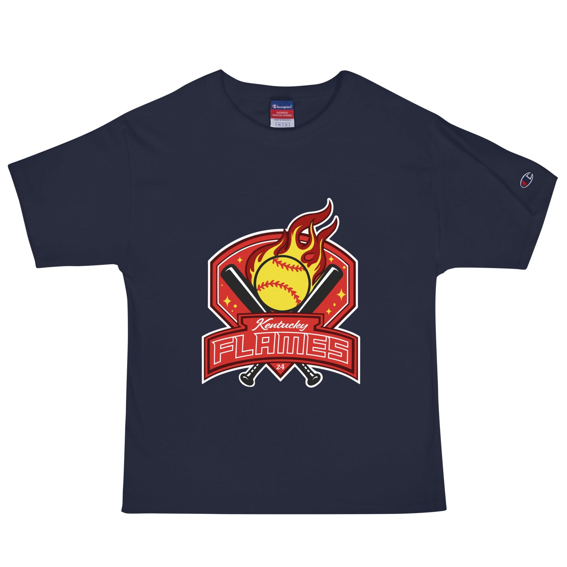 Signature | Champion T-Shirt | KY Flames | Emblem Logo