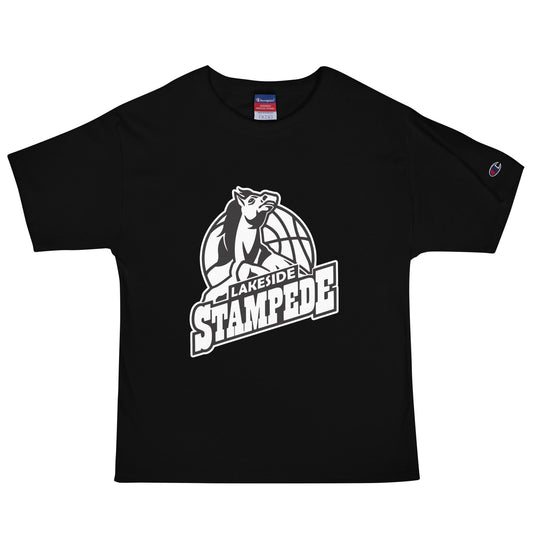 Signature | Champion T-Shirt | Lakeside Stampede | Basketball Mascot Logo