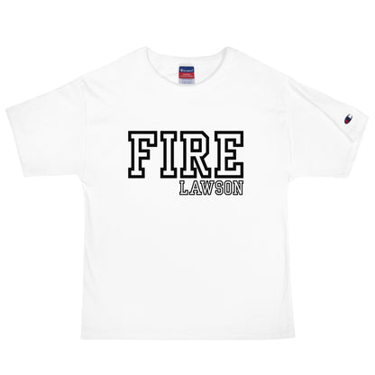 Signature | Champion T-Shirt | Lawson Fire Department | Script Logo