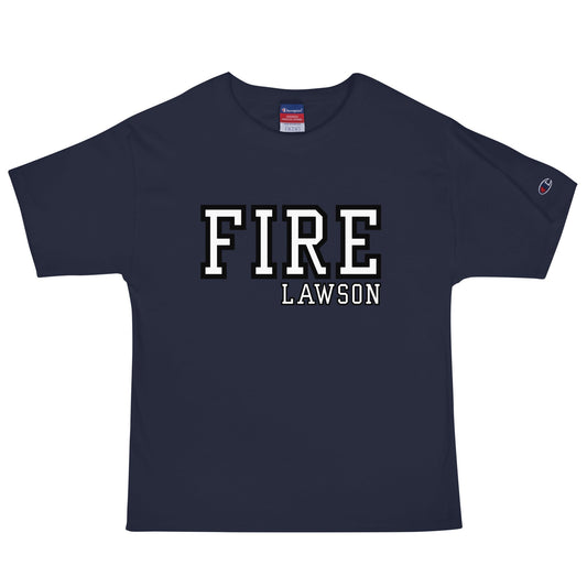Signature | Champion T-Shirt | Lawson Fire Department | Script Logo