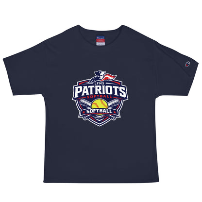 Signature | Champion T-Shirt | LFMS Athletics | Patriots Softball Logo