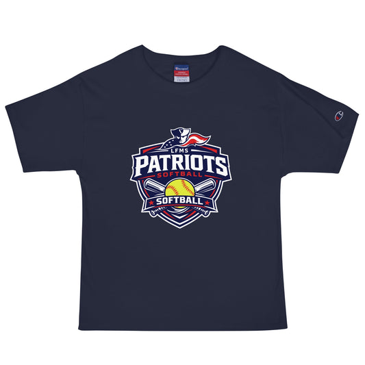 Signature | Champion T-Shirt | LFMS Athletics | Patriots Softball Logo
