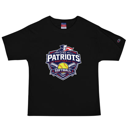 Signature | Champion T-Shirt | LFMS Athletics | Patriots Softball Logo