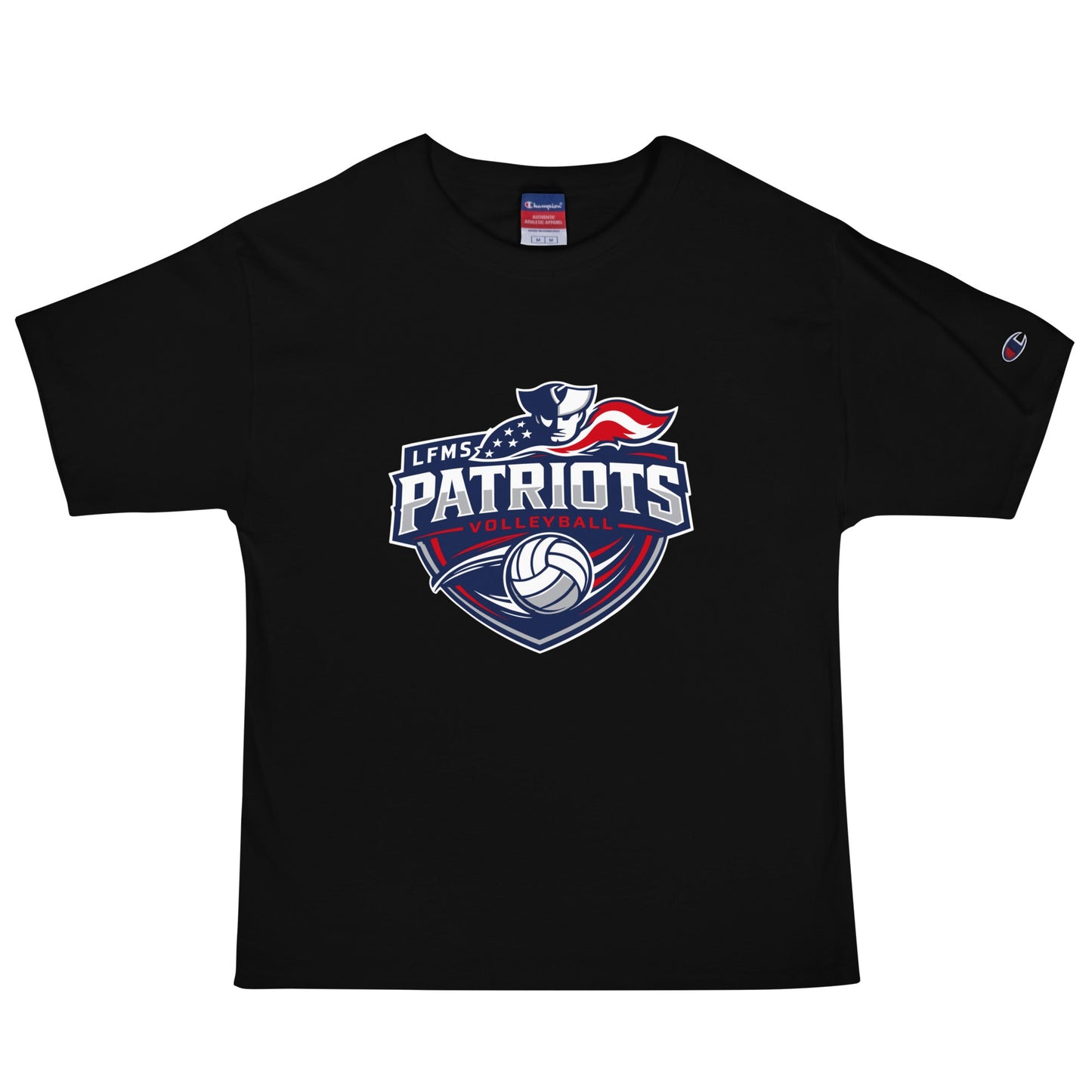 Signature | Champion T-Shirt | LFMS Athletics | Patriots Volleyball Logo