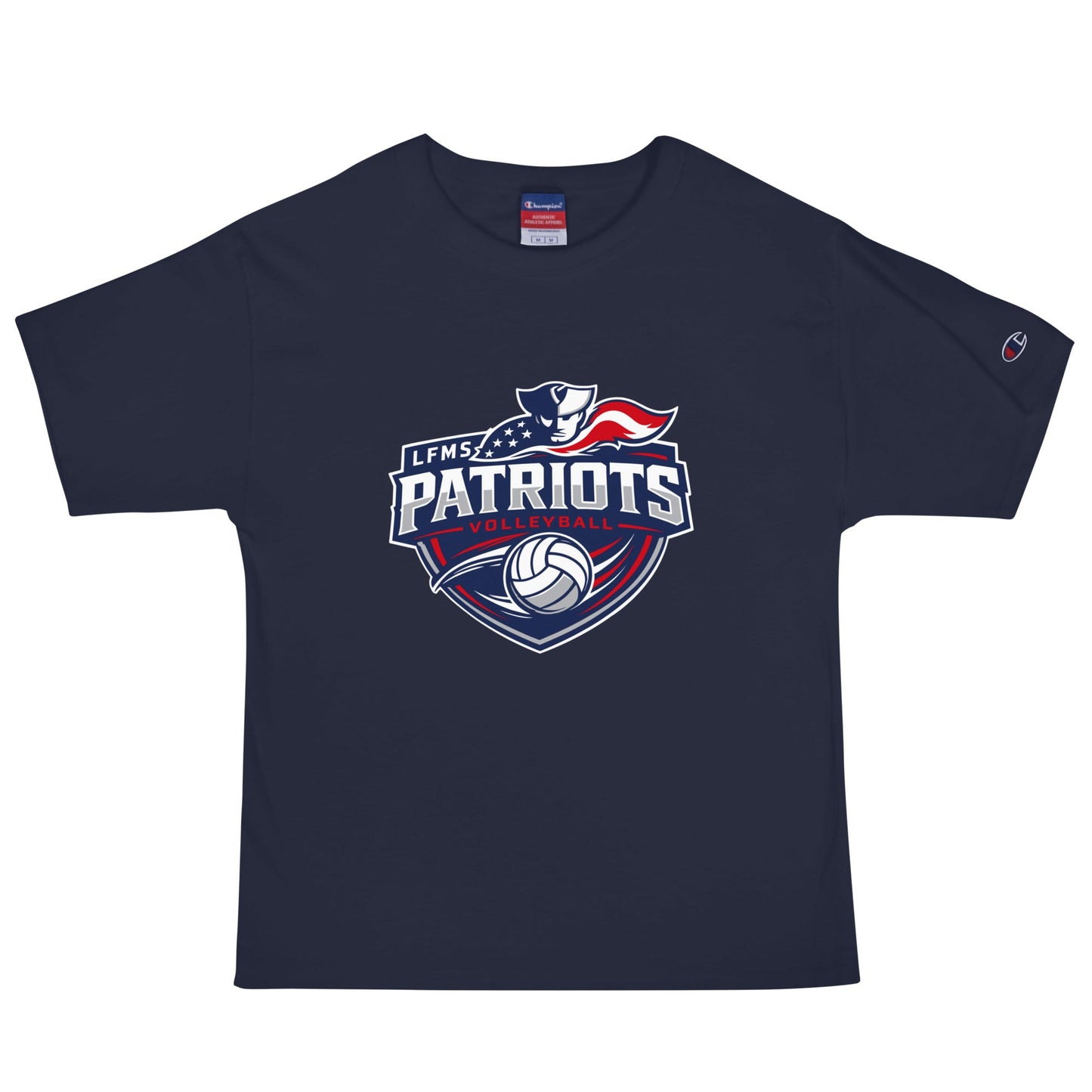 Signature | Champion T-Shirt | LFMS Athletics | Patriots Volleyball Logo
