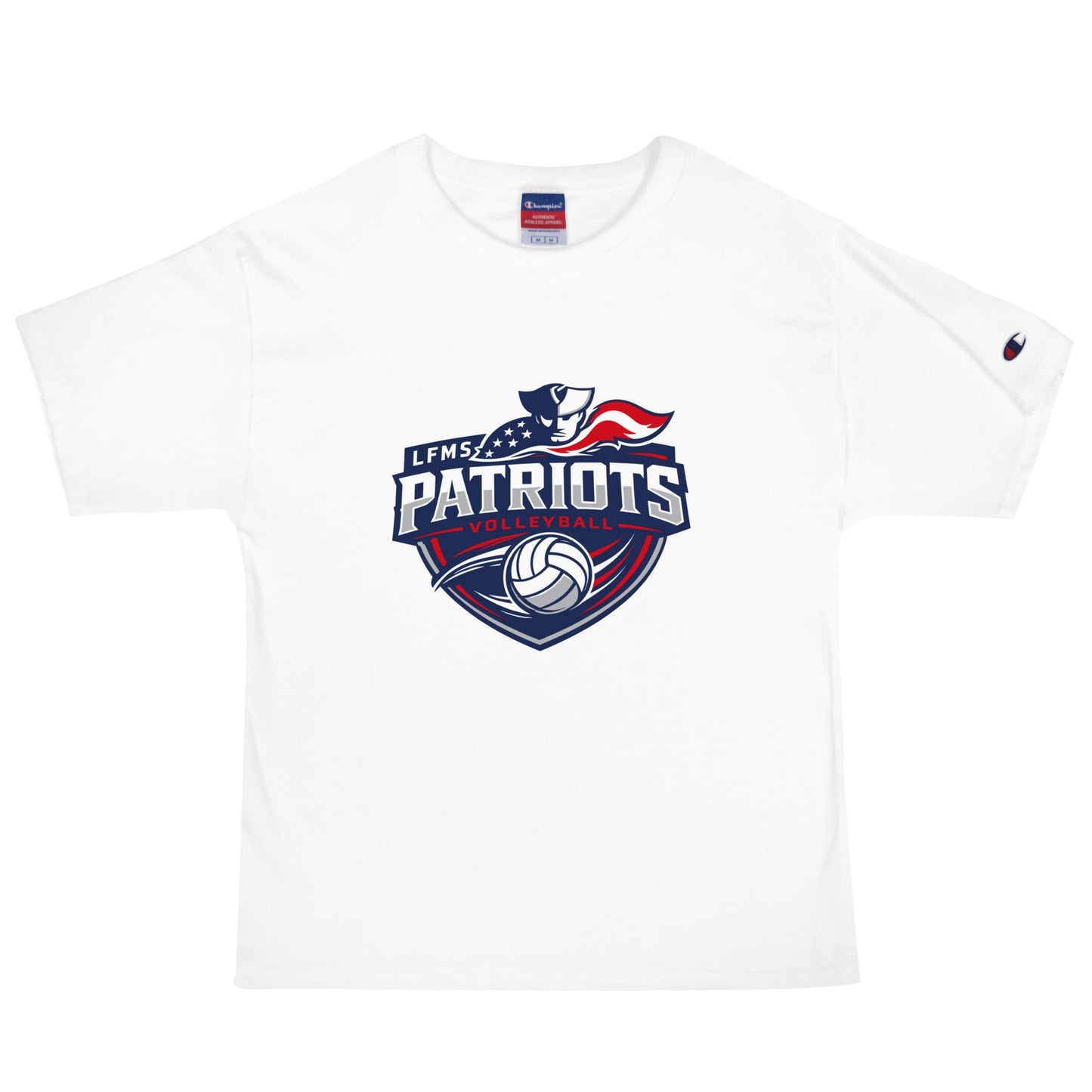 Signature | Champion T-Shirt | LFMS Athletics | Patriots Volleyball Logo