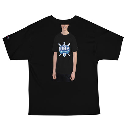 Signature | Champion T-Shirt | LI Dodgers Nation | Varsity Crest Logo