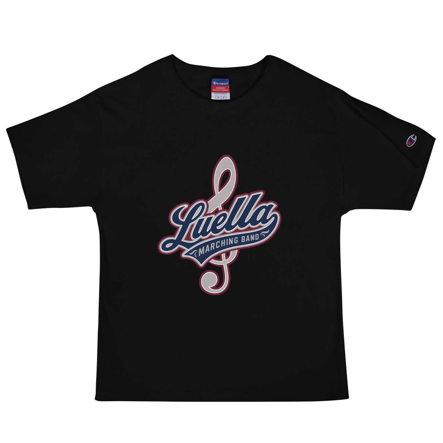 Signature | Champion T-Shirt | Luella High School Marching Band | Crest Logo