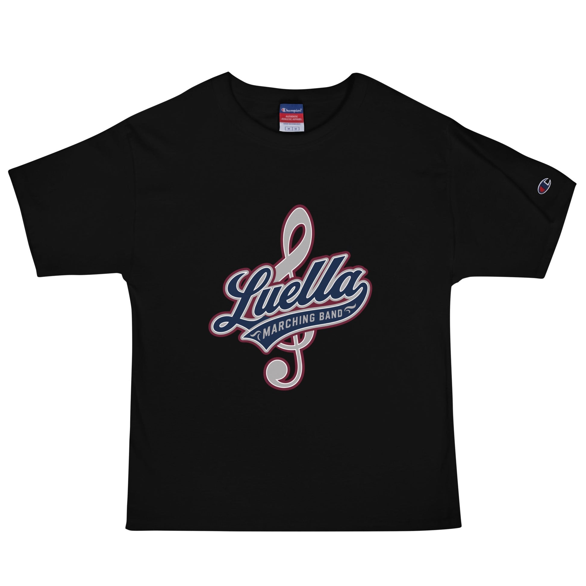 Signature | Champion T-Shirt | Luella High School Marching Band | Crest Logo