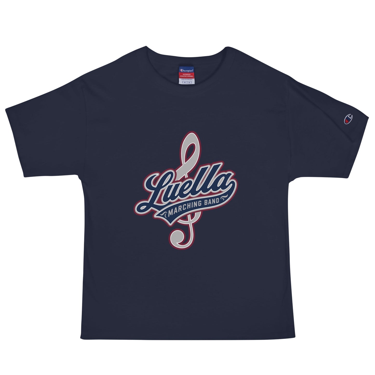 Signature | Champion T-Shirt | Luella High School Marching Band | Crest Logo
