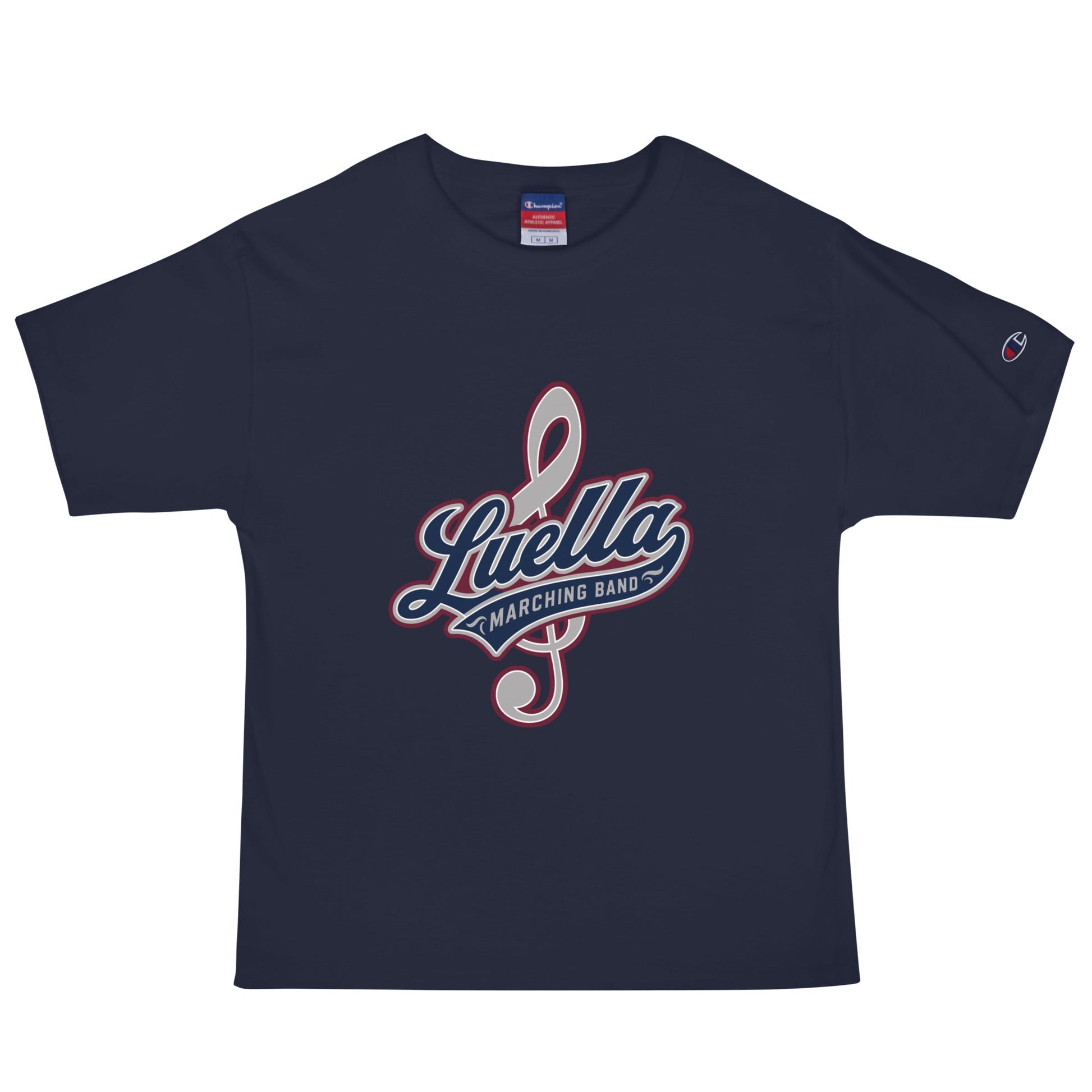Signature | Champion T-Shirt | Luella High School Marching Band | Crest Logo