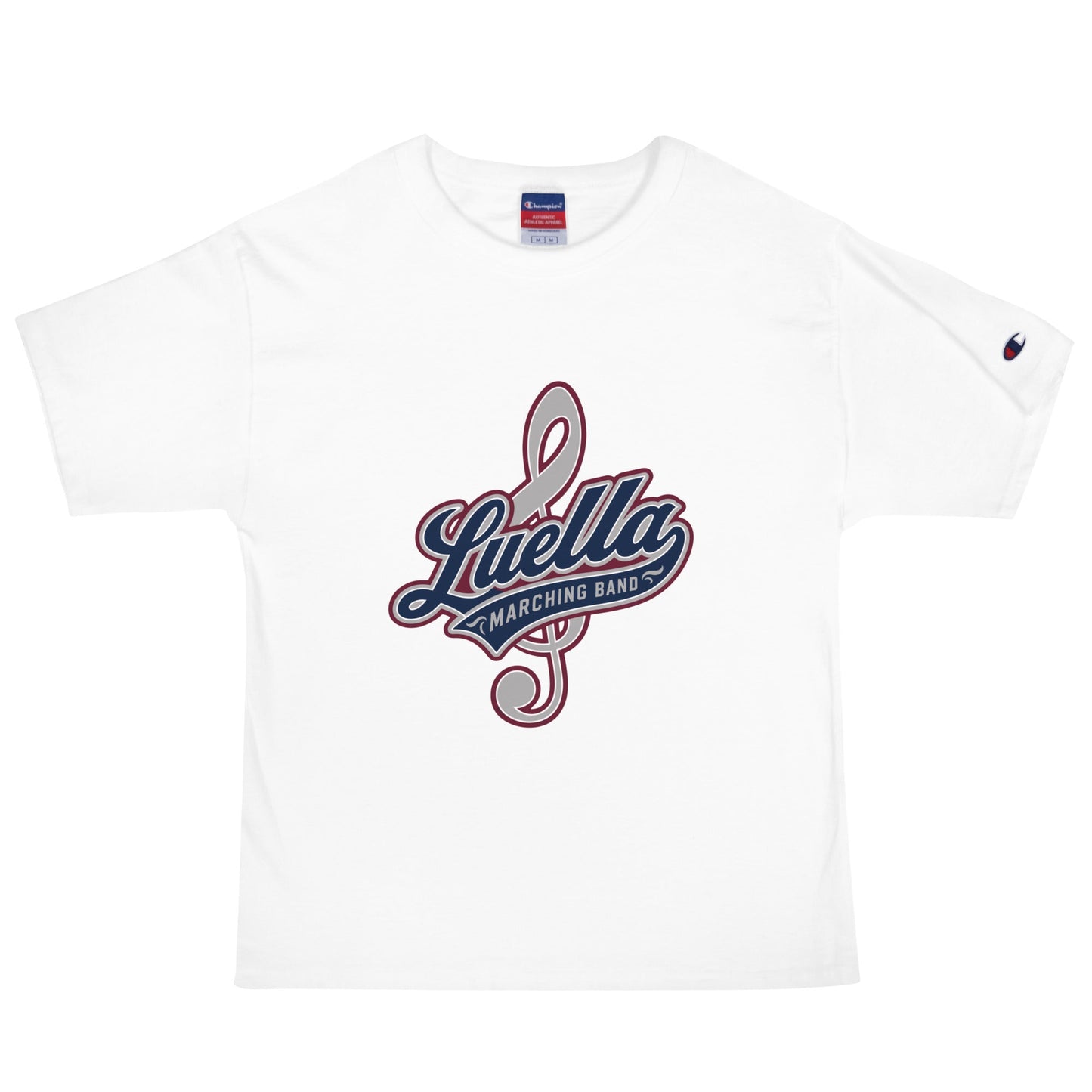 Signature | Champion T-Shirt | Luella High School Marching Band | Crest Logo