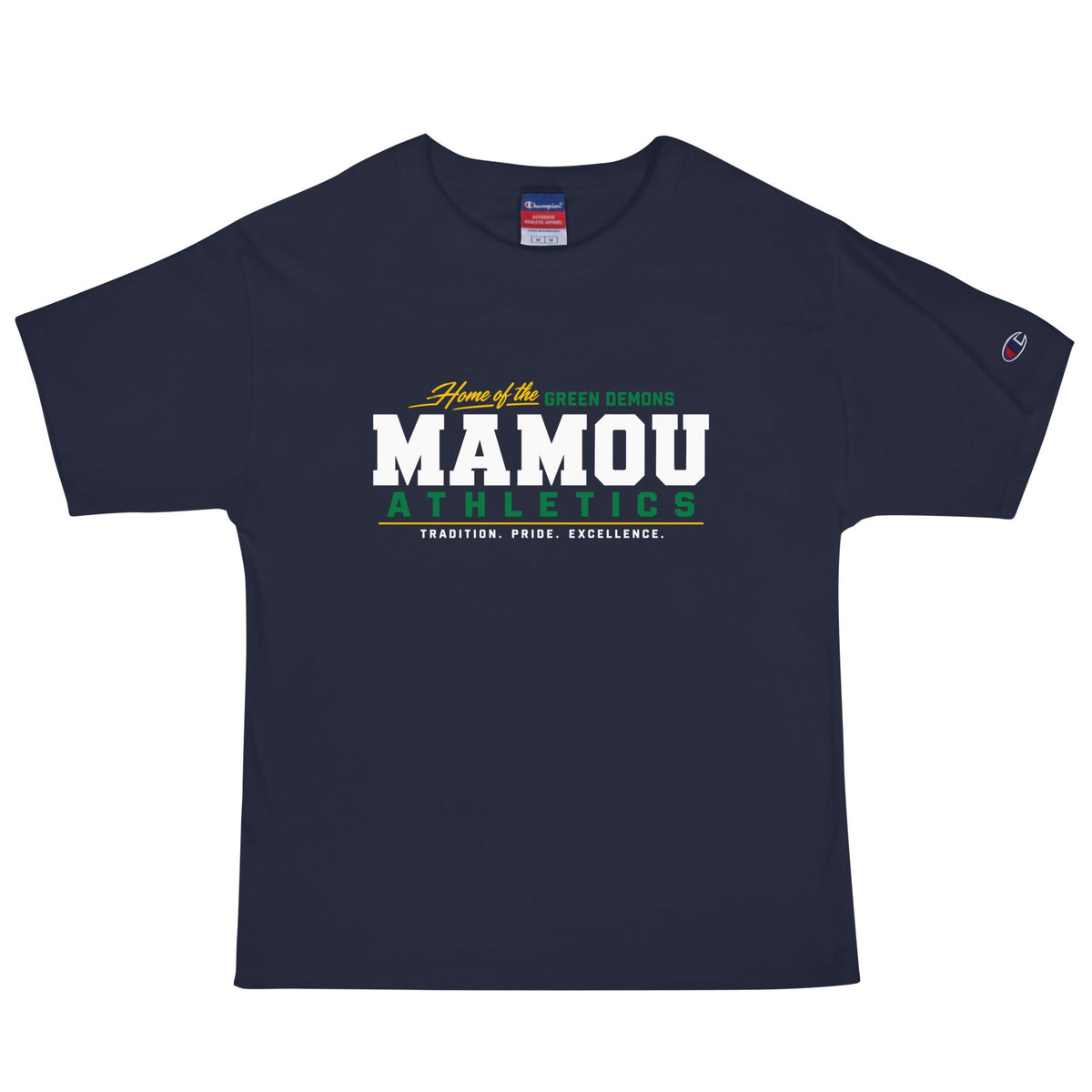 Signature | Champion T-Shirt | Mamou High School | Modern Script Logo