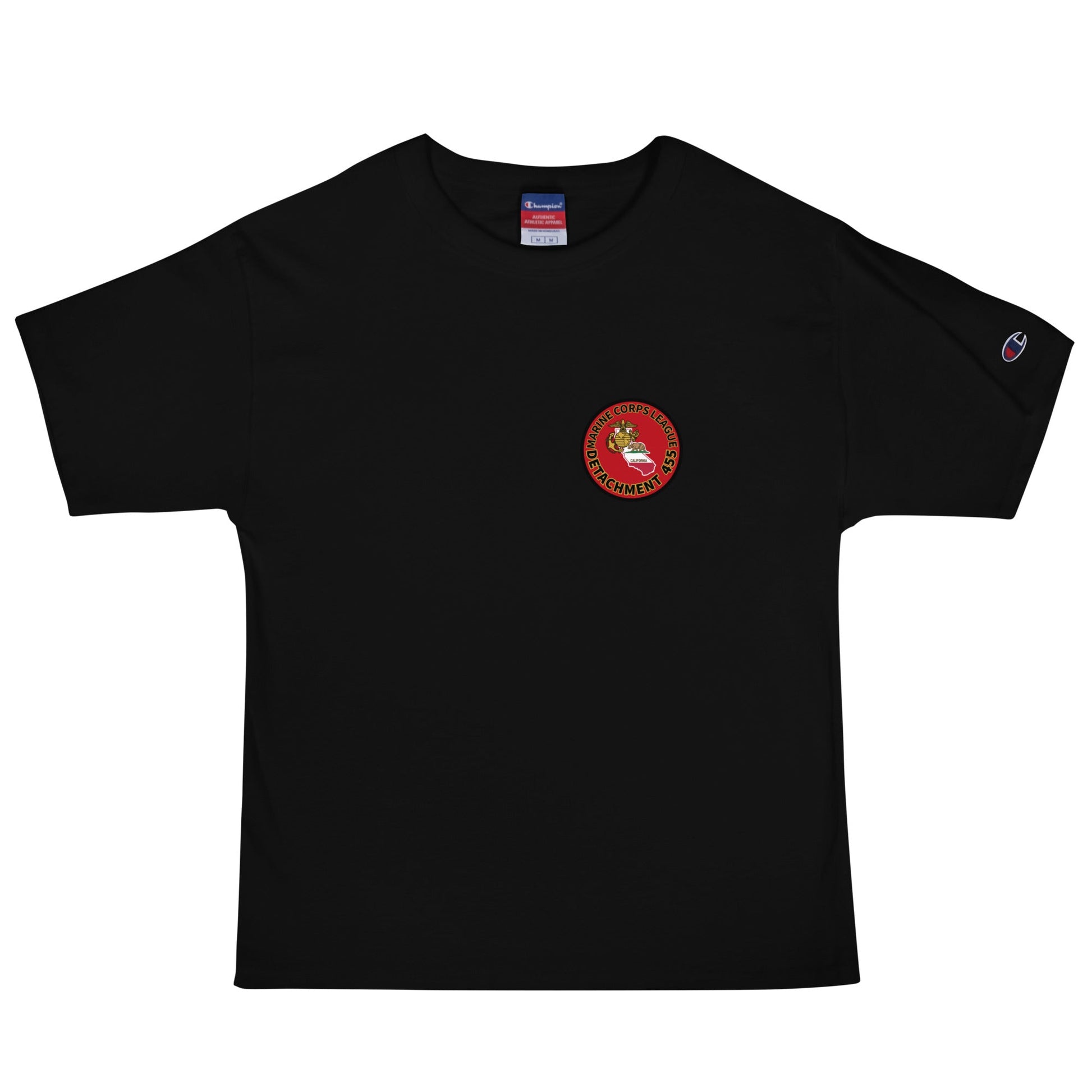 Signature | Champion T-Shirt | Marine Corps League kings County Det 455 | Badge Logo
