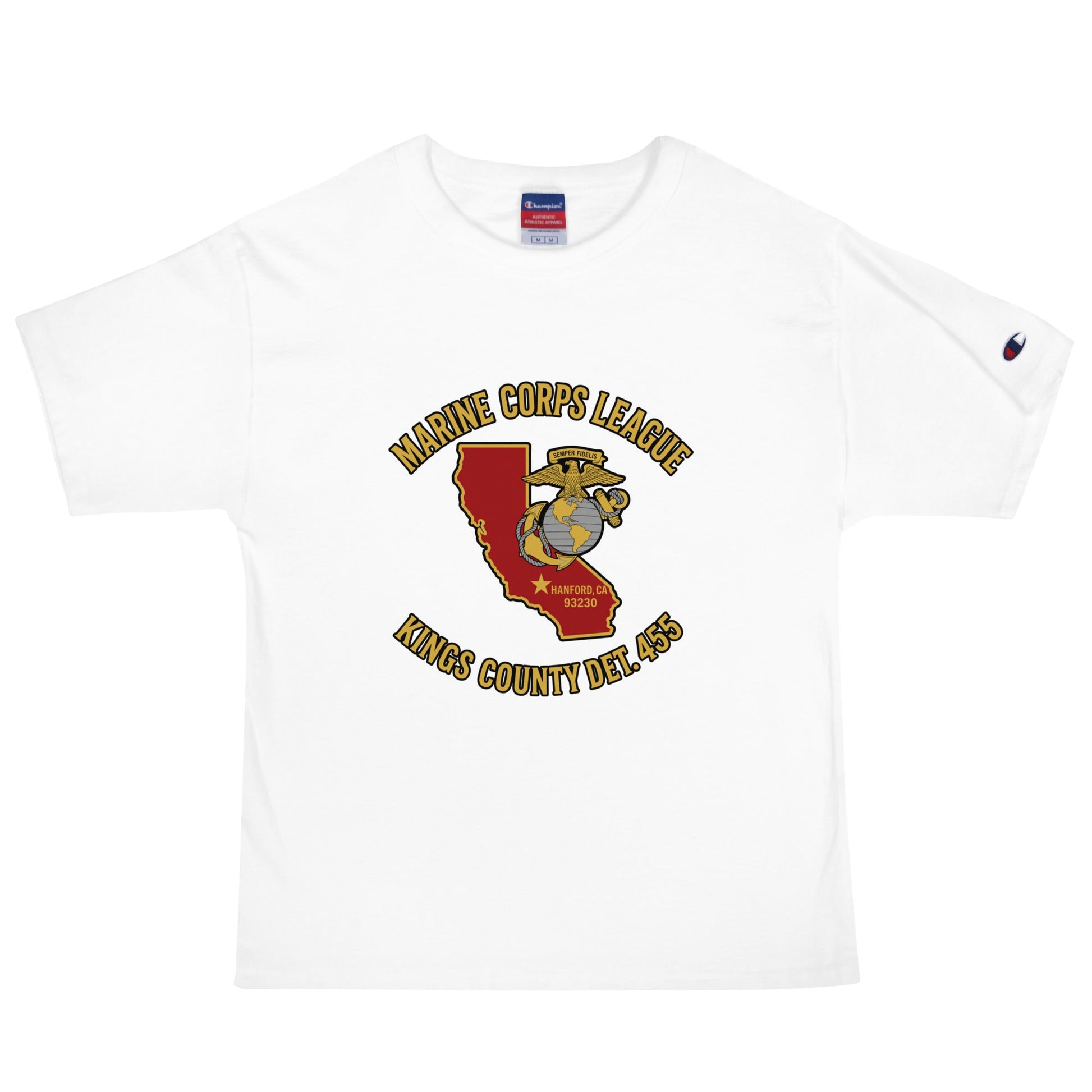 Signature | Champion T-Shirt | Marine Corps League kings County Det 455 | Crest Logo