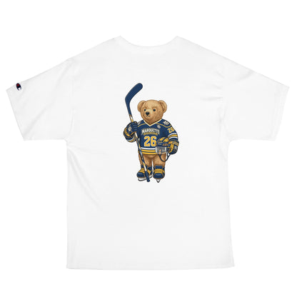 Signature | Champion T-Shirt | Marquette University Women's Hockey | MU Mark Backprint Logo