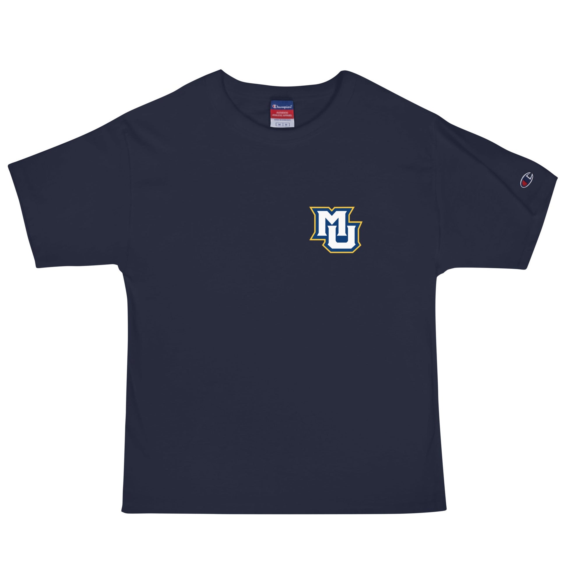 Signature | Champion T-Shirt | Marquette University Women's Hockey | MU Mark Backprint Logo