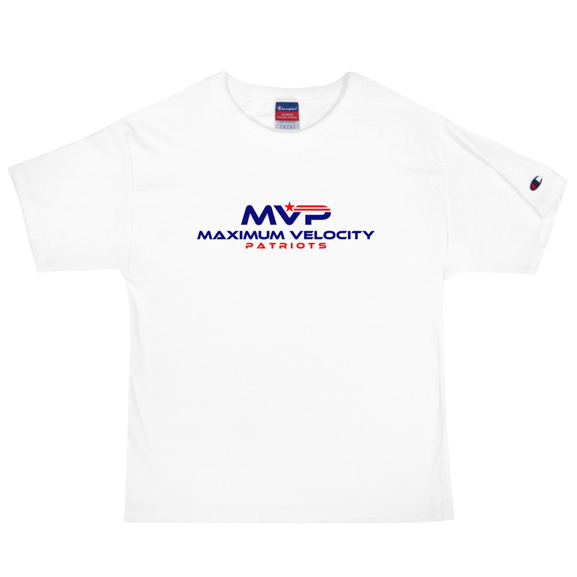 Signature | Champion T-Shirt | Maximum Velocity Youth Sports | Vanguard Logo