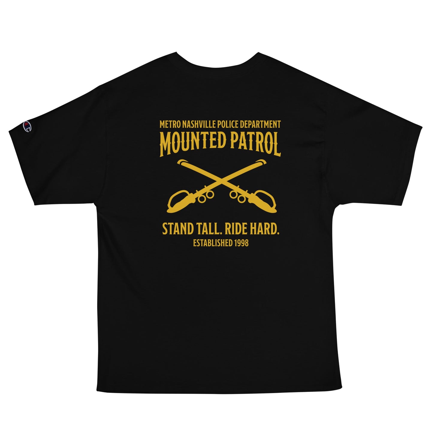 Signature | Champion T-Shirt | Metro Nashville Police Department Horse Mounted Patrol | Stand Tall Logo