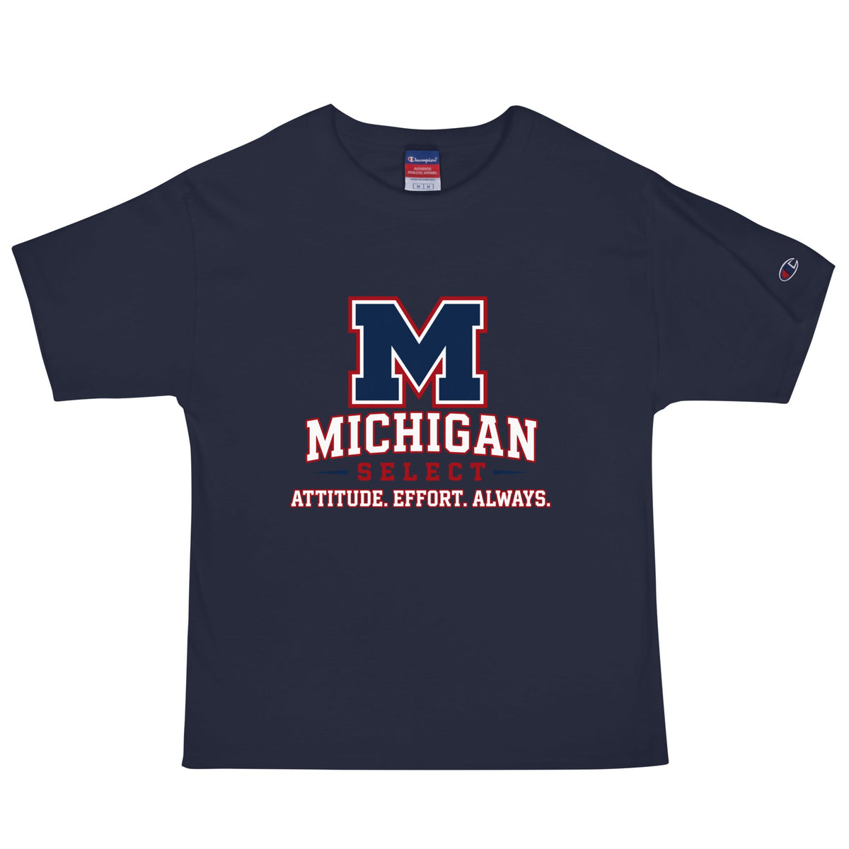 Signature | Champion T-Shirt | Michigan Select Baseball | Crest Logo