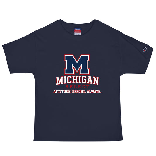 Signature | Champion T-Shirt | Michigan Select Baseball | Crest Logo