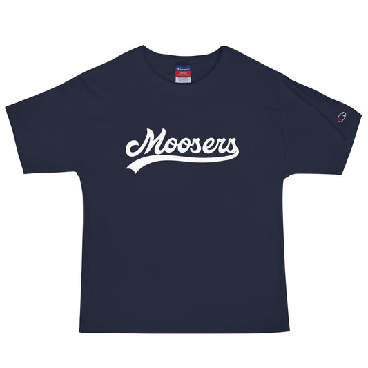 Signature | Champion T-Shirt | Moosers | Athletic Script Logo