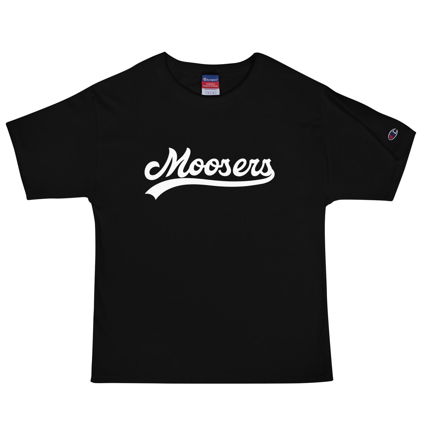 Signature | Champion T-Shirt | Moosers | Athletic Script Logo