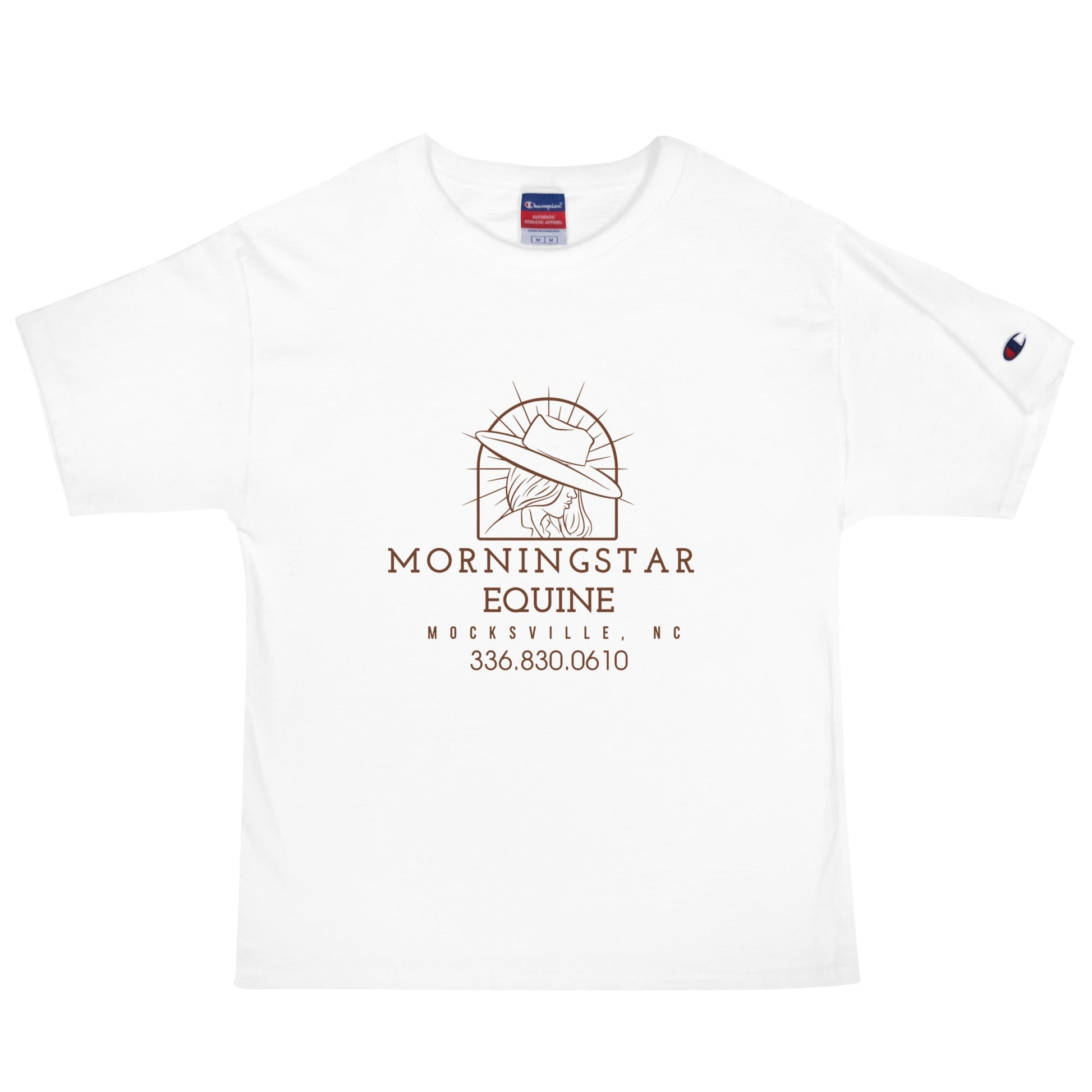 Signature | Champion T-Shirt | Morningstar Equine | Morningstar Equine Burnt Logo
