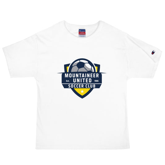 Signature | Champion T-Shirt | Mountaineer United Soccer Club | Alpine Crest Logo