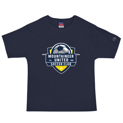 Signature | Champion T-Shirt | Mountaineer United Soccer Club | Alpine Crest Logo