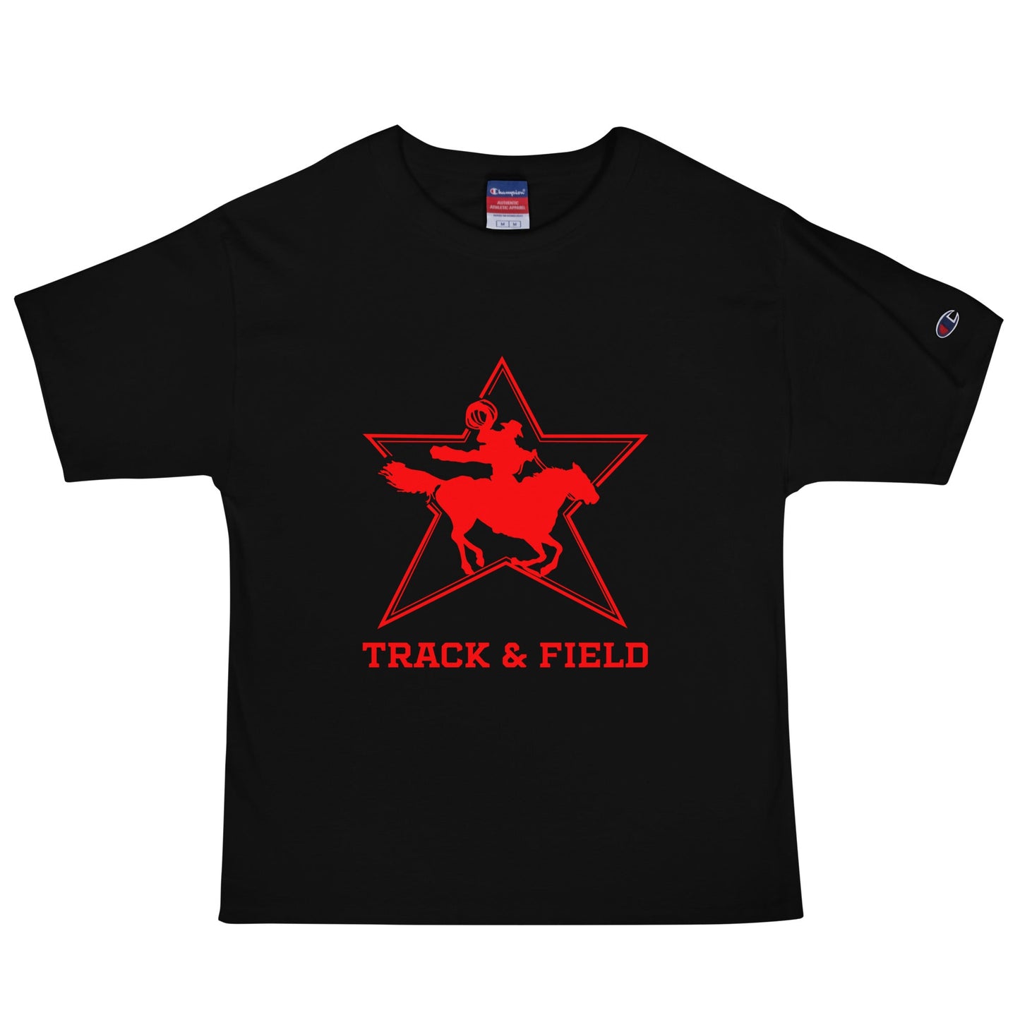 Signature | Champion T-Shirt | North Lake Track and Field | Cowboy T&F Logo