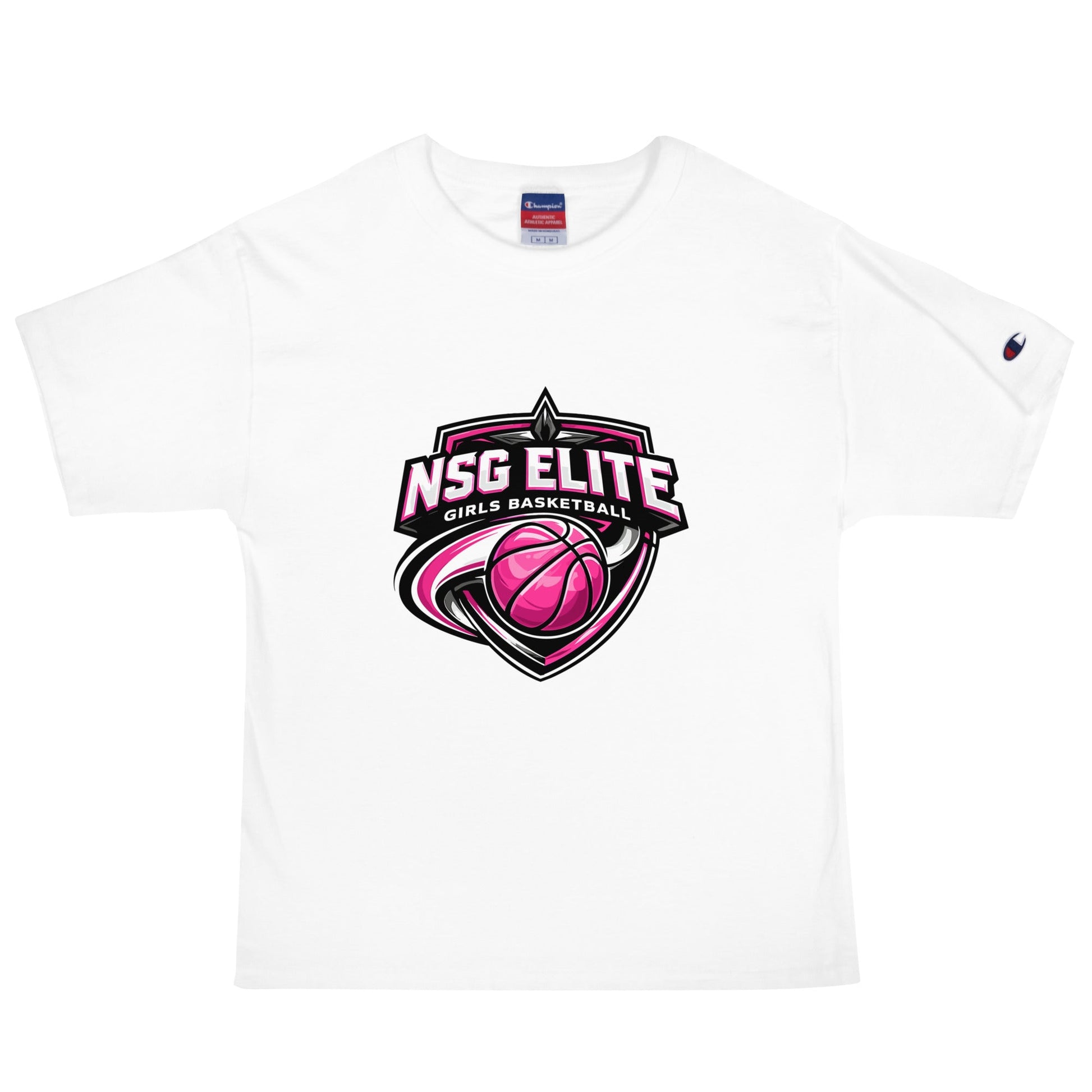 Signature | Champion T-Shirt | NSG Elite Women’s Basketball | Vanguard Shield Logo