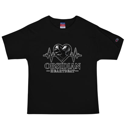 Signature | Champion T-Shirt | Obsidian Heartbeat | Pulse Athletics Logo